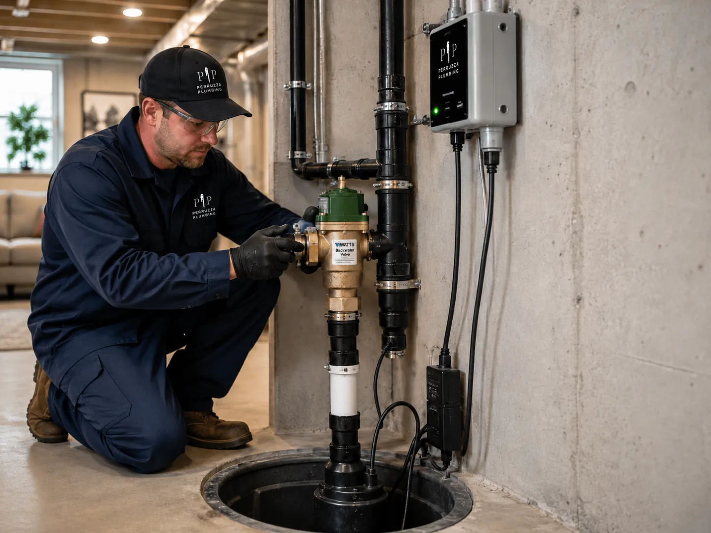Richmond Hill basement protected by backwater valve installation